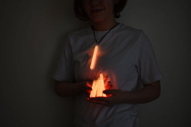 4 inch 10mm Orange Glow Sticks- 50 Per Package
